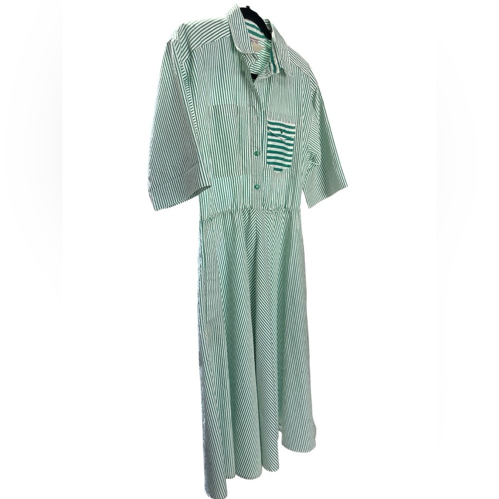 Striped Green Dress - Picture 4 of 6